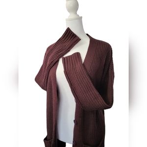 Charlotte Russe Small Plum Button Cardigan